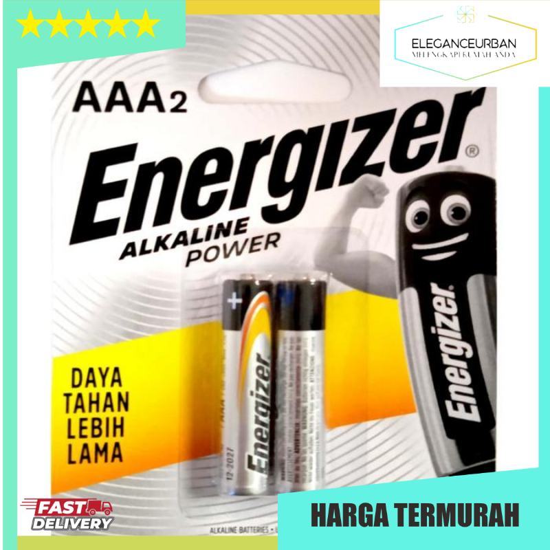 Energizer Alkaline Power Batu Battery Baterai A3 AAA 2 pcs