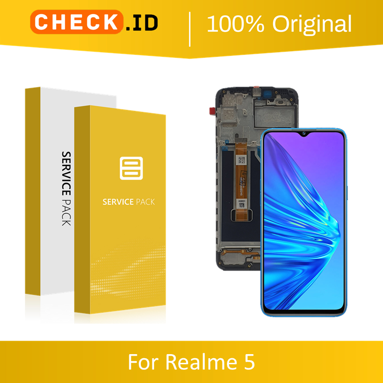 [ TRUST.ID ] LCD + FRAME REALME 5 RMX1911, RMX1919, RMX1927 ORIGINAL