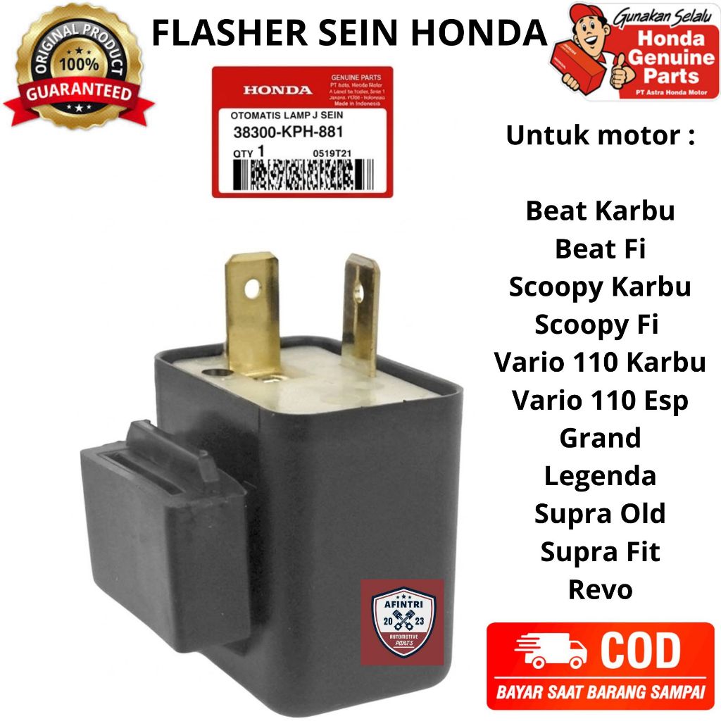Original AHM Flasher Sein Honda Beat Karbu Beat Fi Scoopy Karbu Scoopy Fi  Vario 110 Karbu Vario 110