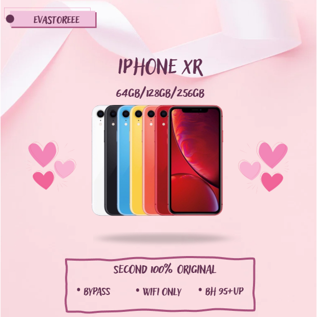 IPHONE XR WIFI ONLY 64GB/128GB/256GB Bekas Second Original Mulus Fullset Game/Live/Merekam Video