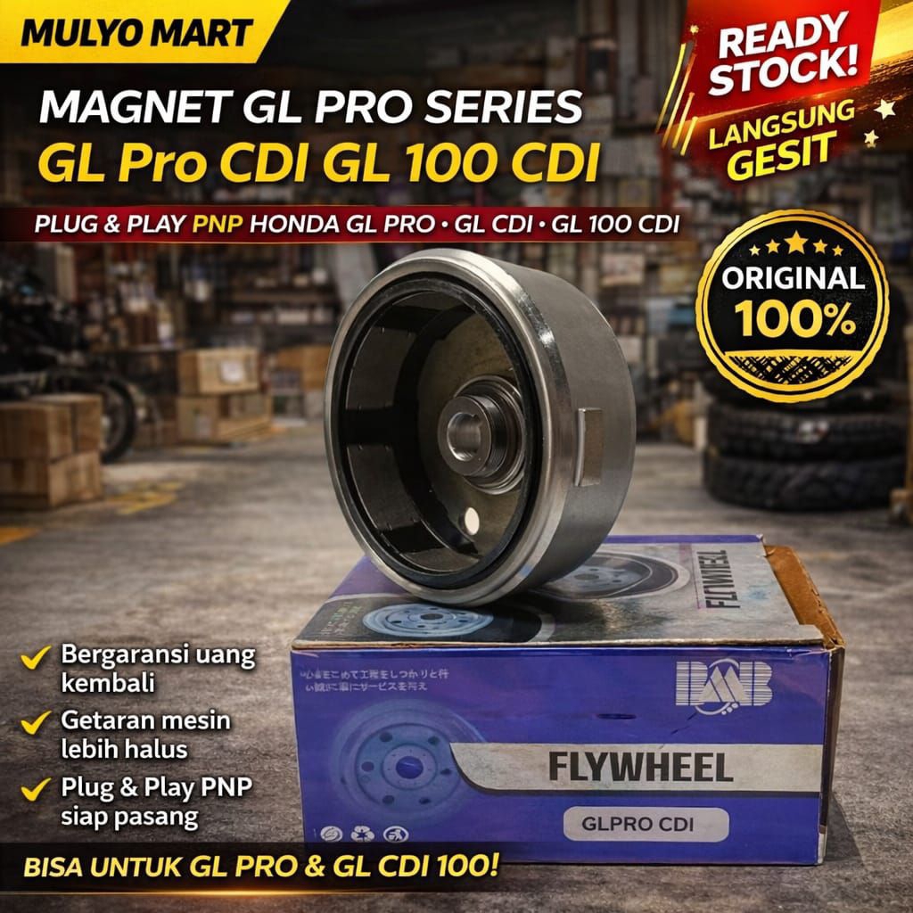 Magnet GL Pro CDI GL 100 CDI Flywheel GL Pro Series Motor Honda Original PNP Siap Pasang
