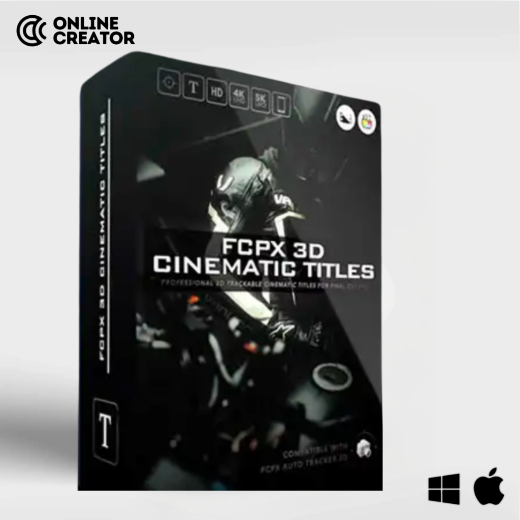FCPX 3D Cinematic Titles Final Cut Pro Plugin