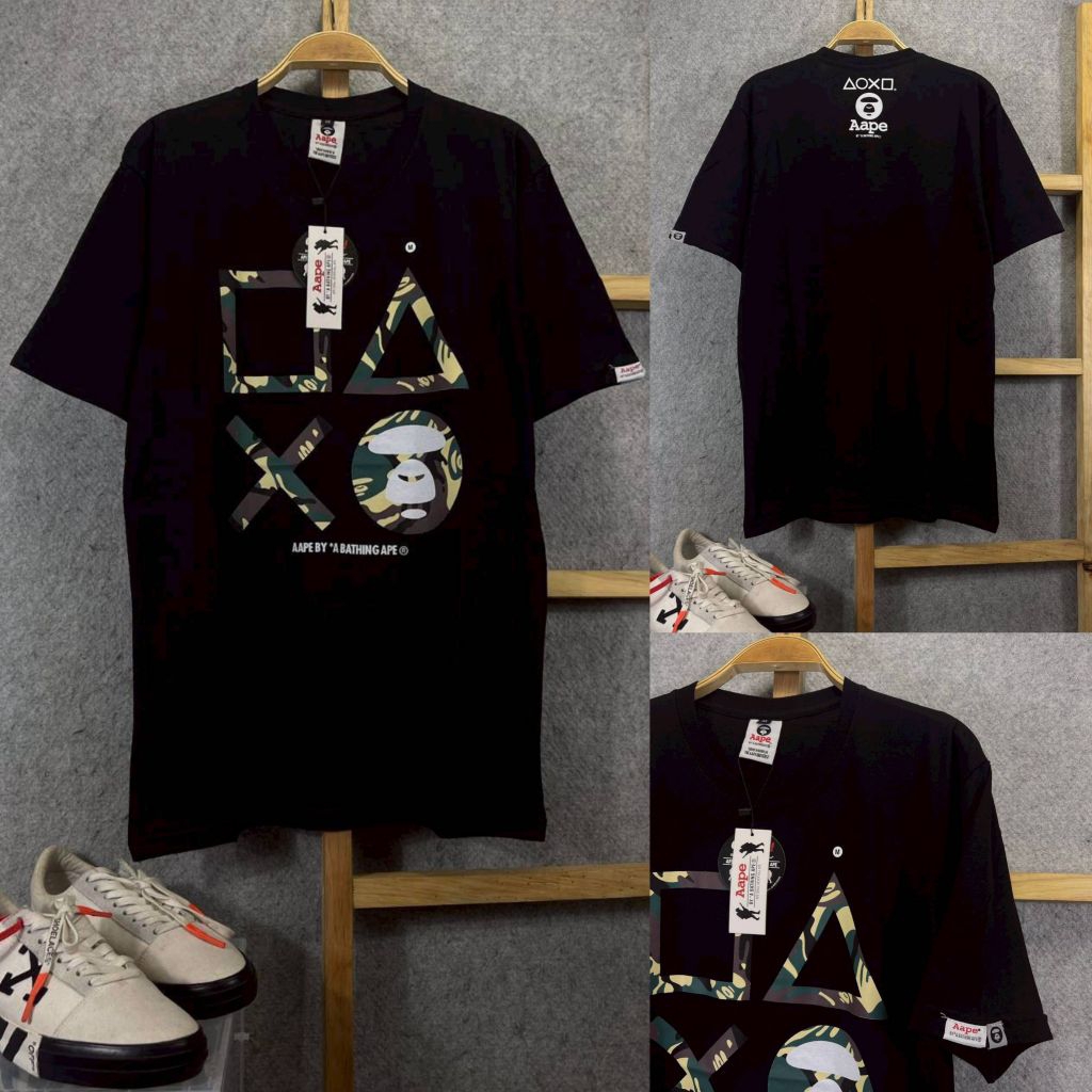 AAPE T-Shirt Branded Premium Kaos Distro Lengan Pendek 100% Cotton Combed 30S Original Quality Unise