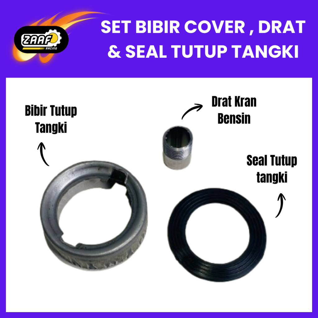 Set Bibir Cover Sumuran Tutup Tangki Drat Kran Karet Seal Tutup Bensin Tangki Custom CB100 CB125 GL1