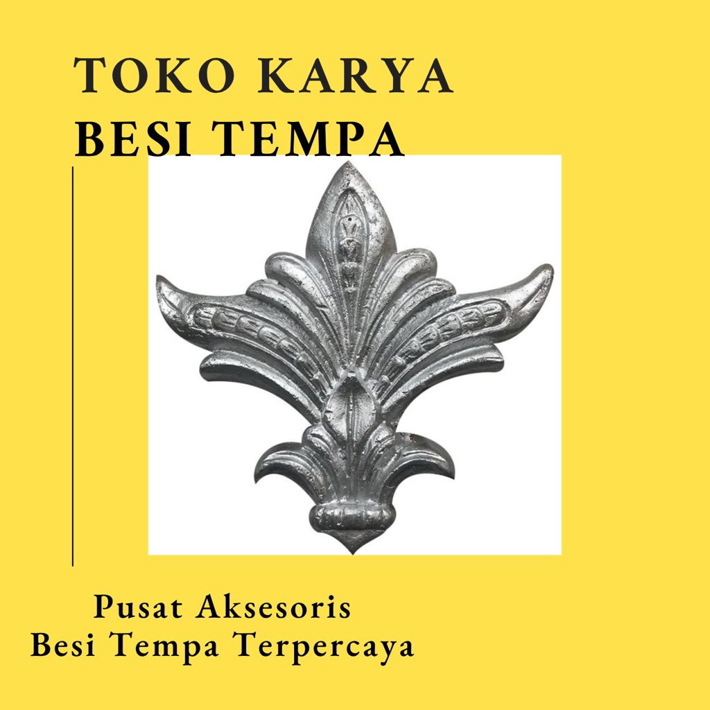 Ornamen Pagar Besi Tulip 1011 - 1 SISI / Ornamen Pagar Besi dan Tralis / Aksesoris Besi Tempa / Orna