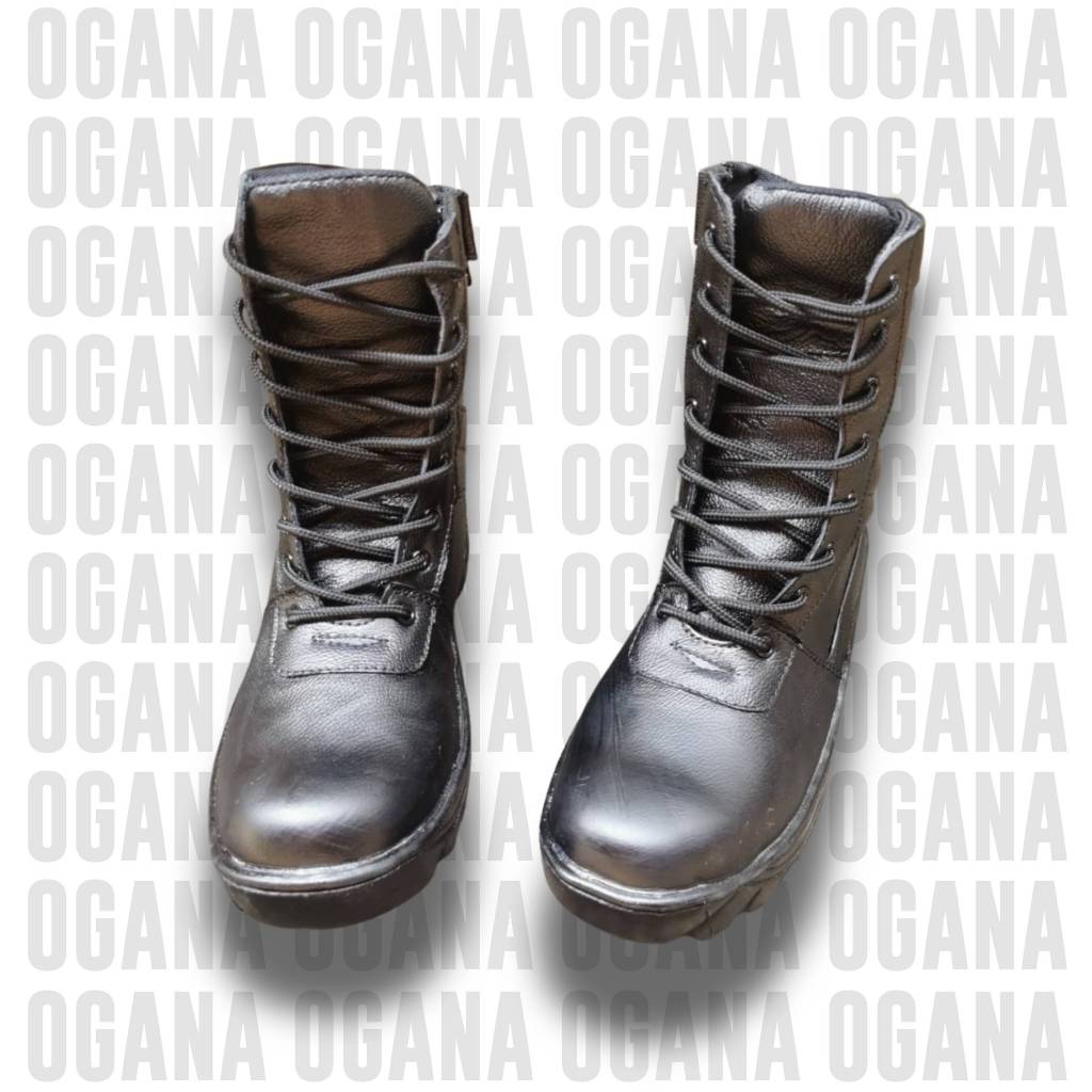 Sepatu Pdl Tni Porli Pria Kulit Sapi Asli Ujung Besi