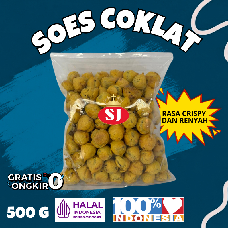 500 gram Kue Soes Coklat Lumer Enak Murah | Kue Sus Coklat Kering Kiloan | Sus Kering isi Coklat Soe