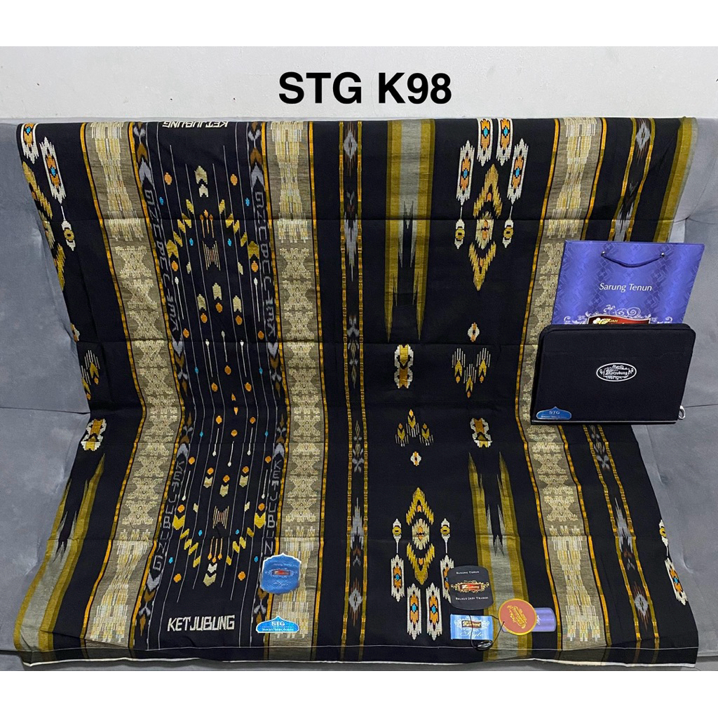 Sarung KETJUBUNG Style STG SPM SCP SKP SGD SKG Gold dan Sutera Spunsilk KDW Gold Jahit tengah