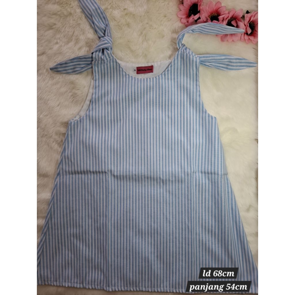New dress anak perempuan, import bangkok. warna biru muda dan putih.
