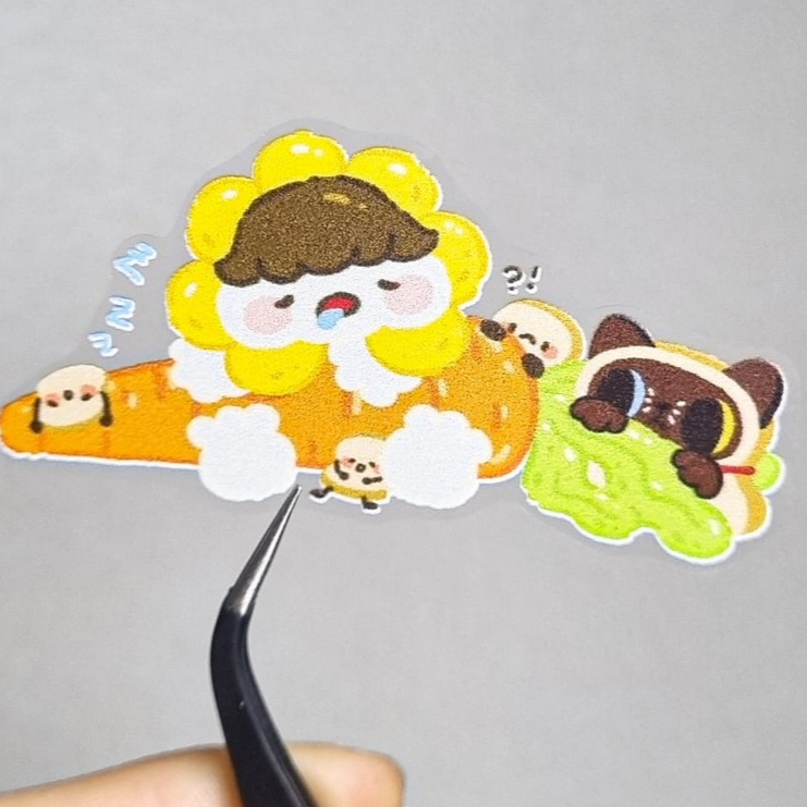 Sooba UV Print Carrot Transparent Sticker | Stiker Transparan