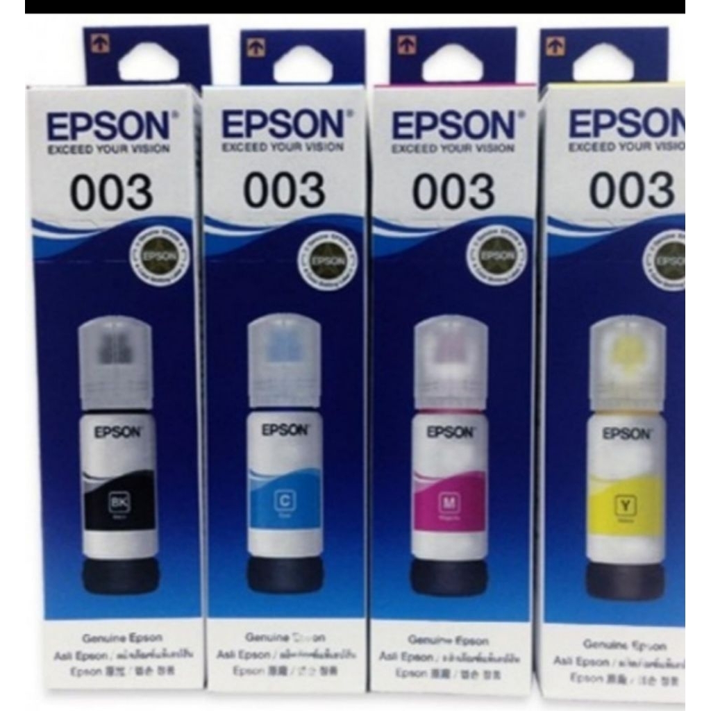 tinta epson 003 1 dus isi 60 pcs  warna boleh campur