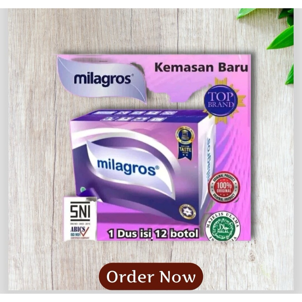 MILAGROSS Air Mineral Alkali PH Tinggi | Milagross 1 Dus Original Isi 12 Botol | Air Minum Kesehatan
