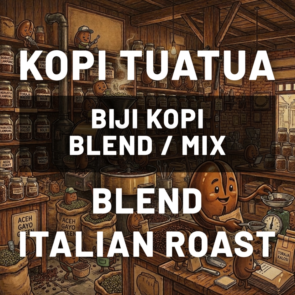 BLEND ITALIAN ROAST - BIJI KOPI 1 kilo - KOPI TUATUA