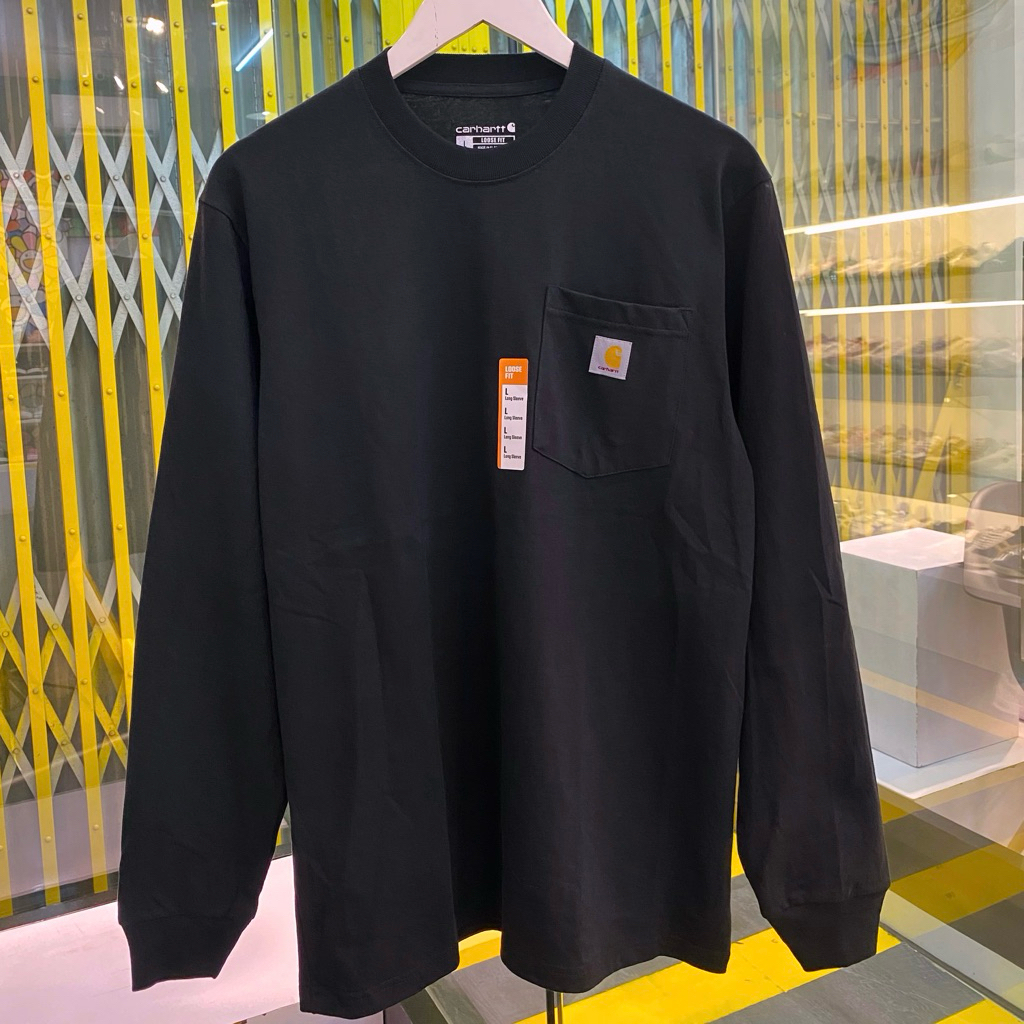 Promo Carhartt Longsleeve Pocket Black (Original)