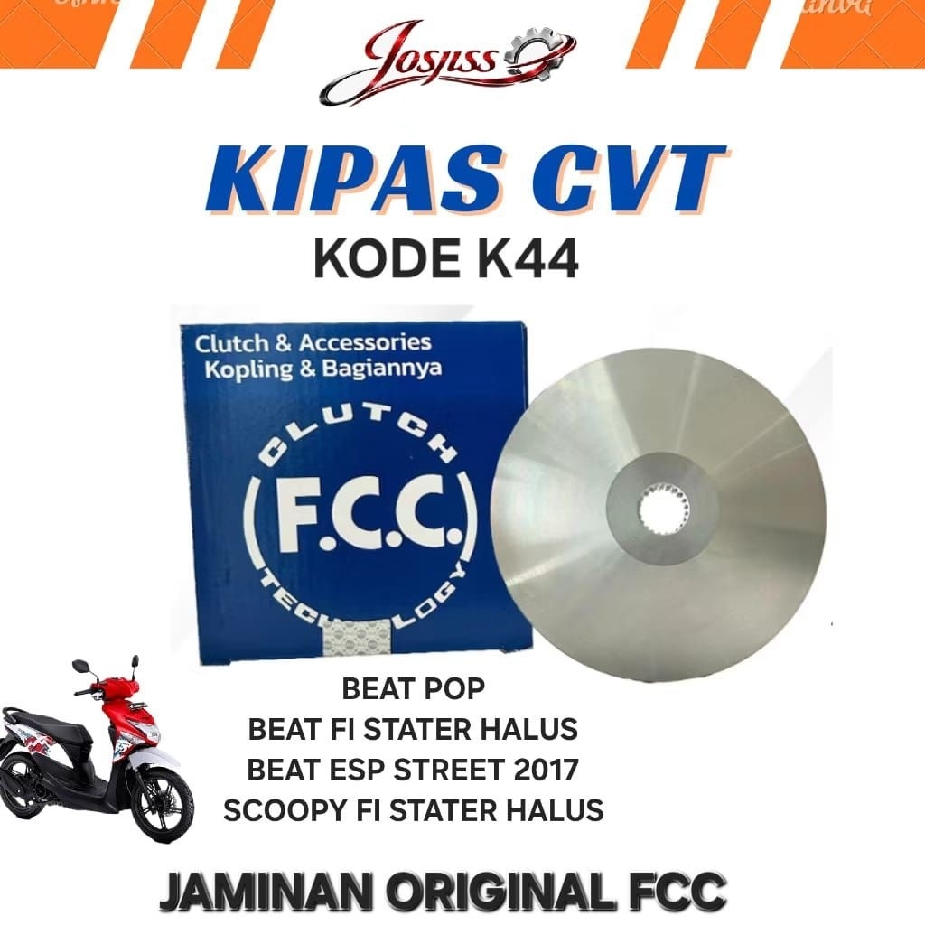 KIPAS CVT FCC (K44) BEAT POP SCOOPY FI BEAT FI KIPAS RUMAH ROLLER FCC YSP ORIGINAL