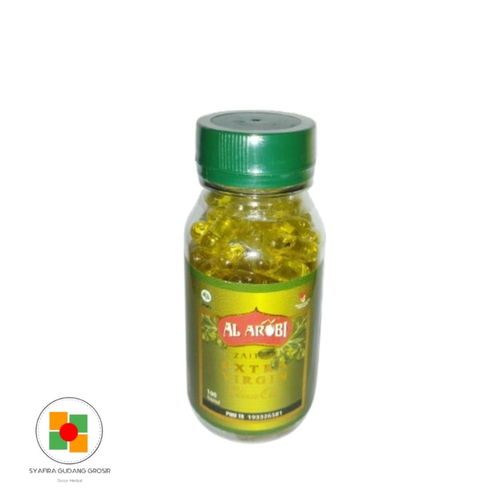 Kapsul Minyak Zaitun Al Arobi Jaitun Asli Murni Original 100% Arab Extra Virgin Olive Oil 100 Kapsul