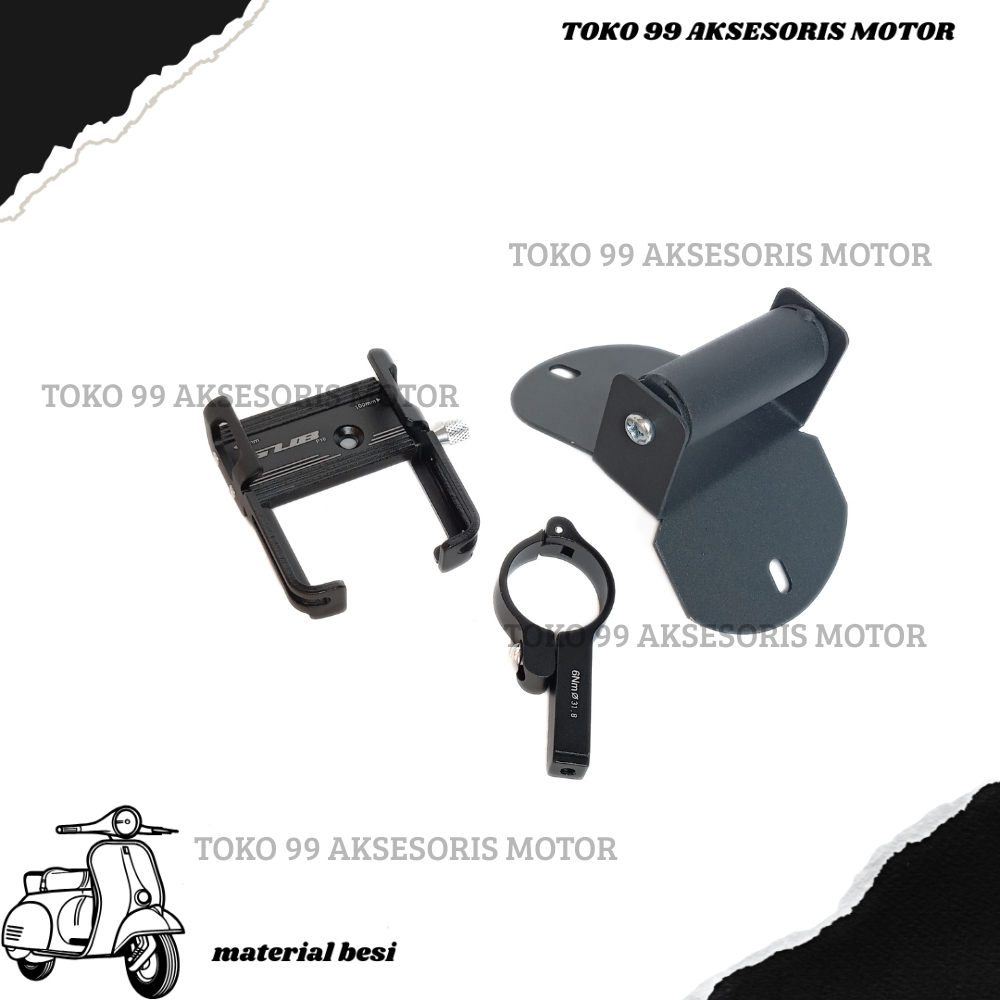 PAKET HOLDER HP BREKET BRACKET GPS HOLDER HP MOTOR YAMAHA NMAX NEW COVER STANG MOTOR NMAX BARU HOLDE