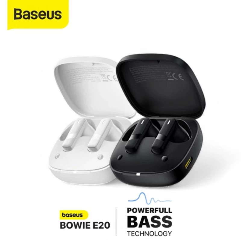 BASEUS BOWIE E20 True Wireless Bluetooth Headset TWS BASEUS E-20 Garansi Resmi