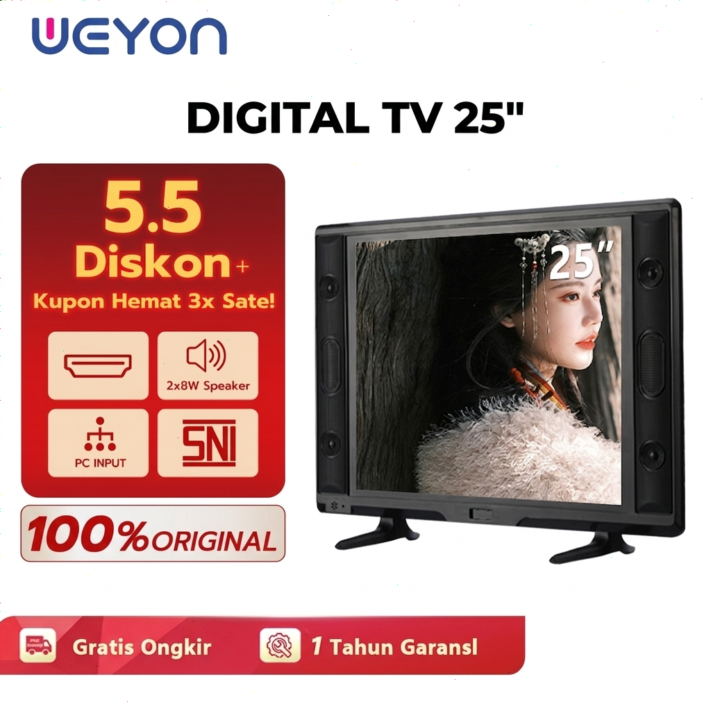 Weyon Sakura TV Digital 24 inch TV LED Digital 21/22/24/25/27/30 inch Televisi FHD TV led 27 inch Ga