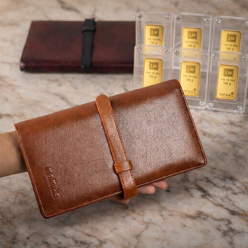 Mamika - Dompet Emas Logam Mulia Kartu | Dompet Lipat Emas