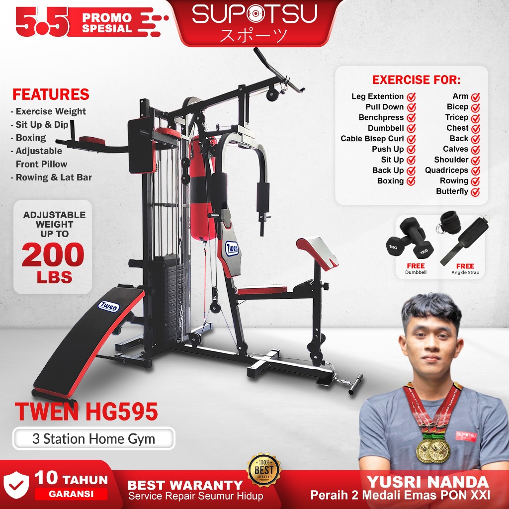 TWEN Home Gym HG595 Twen Homegym 3 Sisi