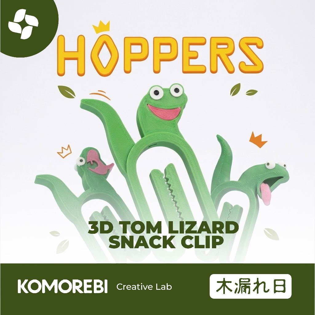 Penjepit Kemasan Snack Klip Makanan Karakter Tom Lizard Lucu Unik Snack Clip Serbaguna Pengikat Plas