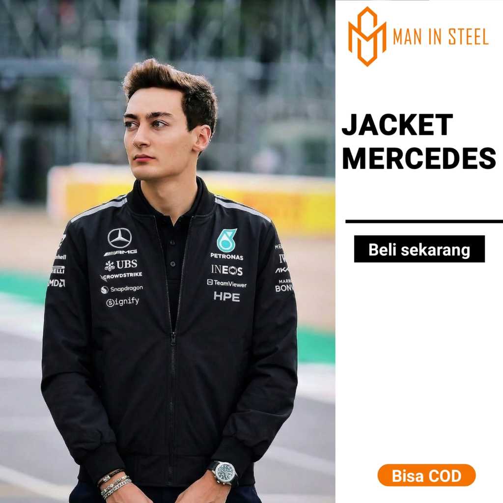 Jacket Bomber Racing Mercedes Style F1 Formula 1 Terbaru Parasut