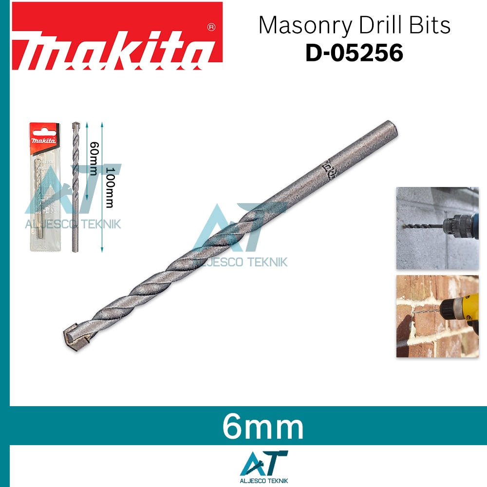 MAKITA ORIGINAL MATA BOR TEMBOK BETON 6MM 6X100 MM – MASONRY DRILL BITS