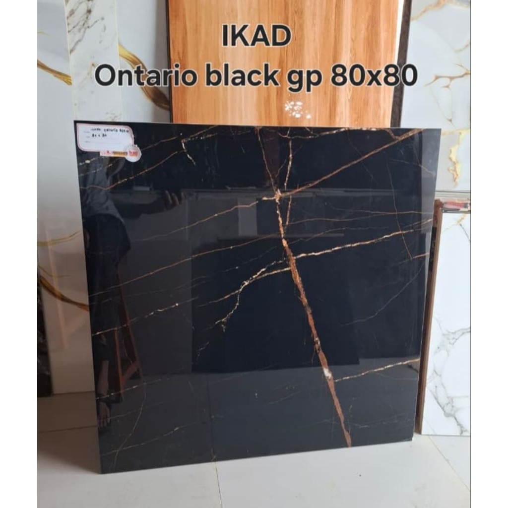 Granit 80x80 Ontario Black Glossy