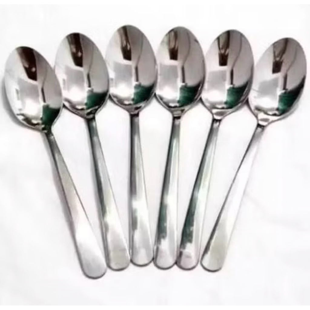 Sendok makan 1 lusin (12pcs) TEBAL / sendok makan dan garpu makan TEBAL / sendok caffe polos stainle