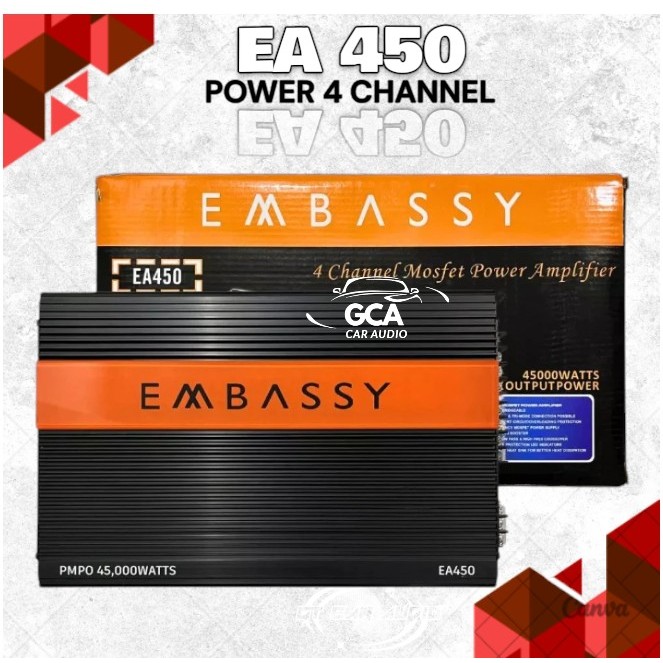 POWER MOBIL 4 Channel EMBASSY EA-450 & Power Embassy EM 4500.4 Power Amplifier 4 channel