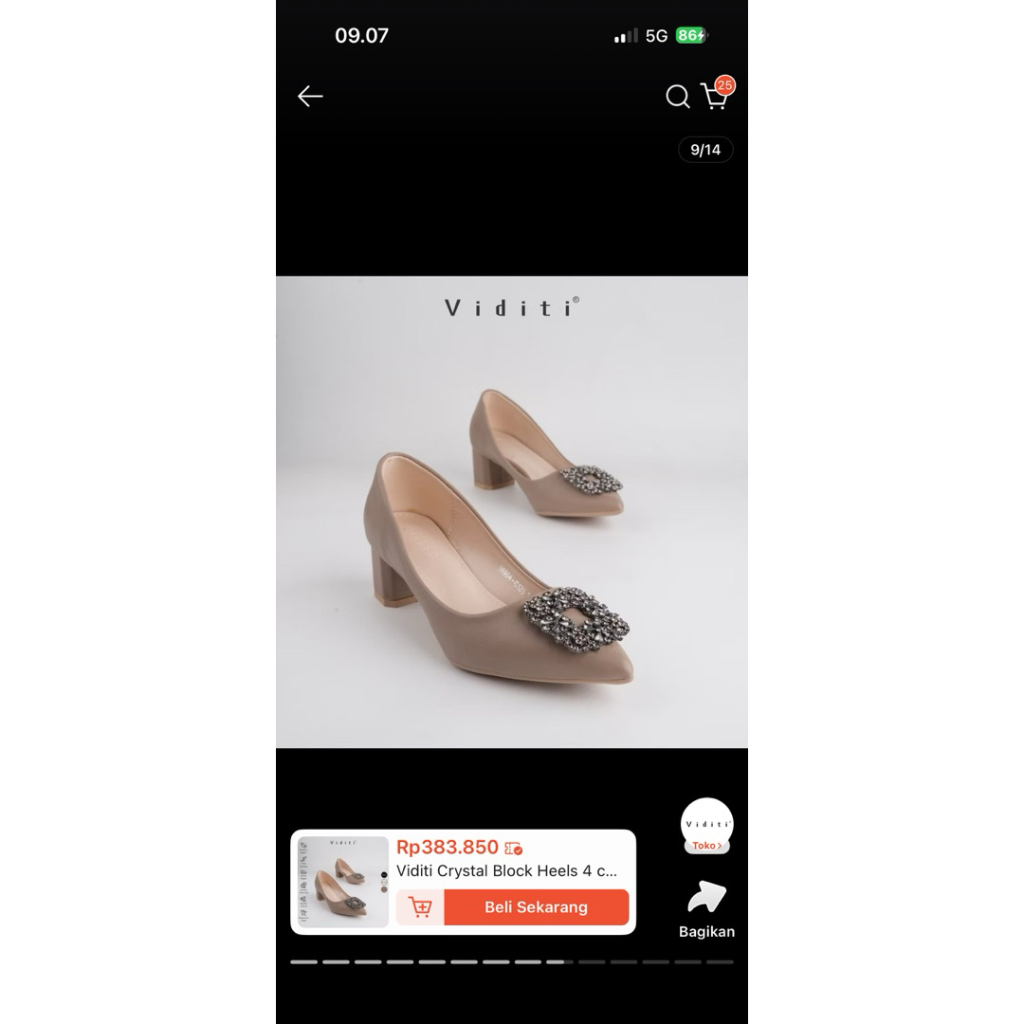VIDITI CRYSTAL BLOCK HEELS
