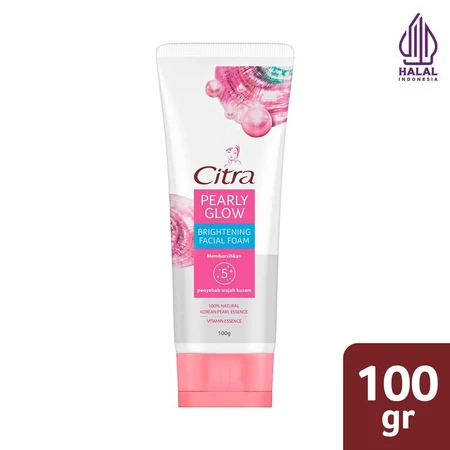 Citra Pearly Glow Brightening Facial Foam 100g - Wajah Cerah Berkilau Bak Mutiara