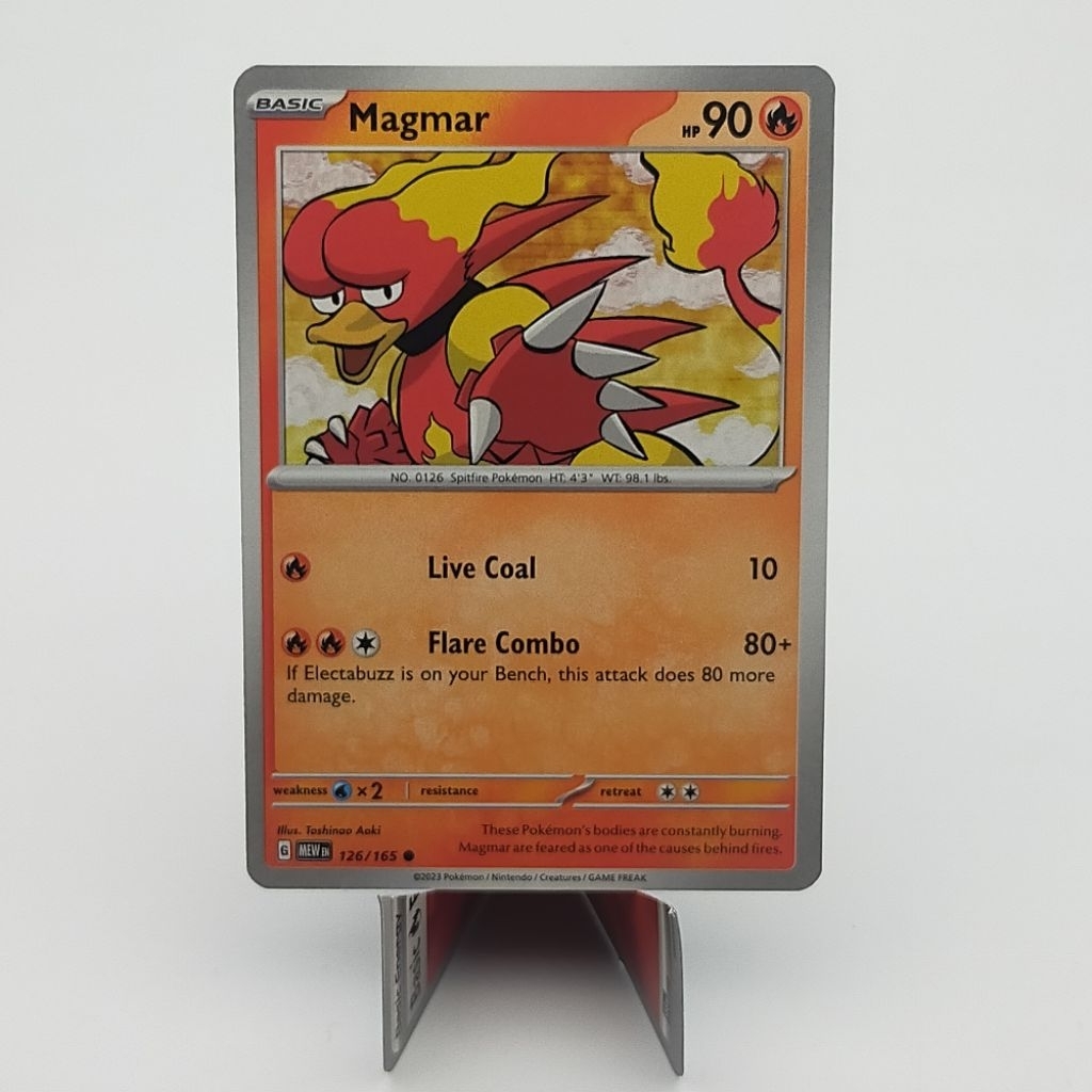 Kartu TCG Pokemon EN Original Magmar MEW 126/165