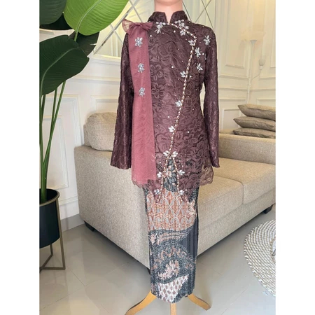 Setelan Kebaya Anak Free Selendang Baju Kebaya anak 4 sampai 12 Tahun Kebaya Wisuda Anak Kebaya Anak