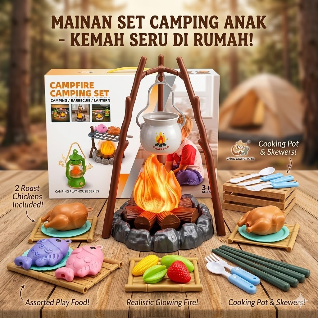 Mainan Set Camping Anak / Mainan EDUKASI Camping Anak Outdoor / Mainan Indoor Camping Anak /