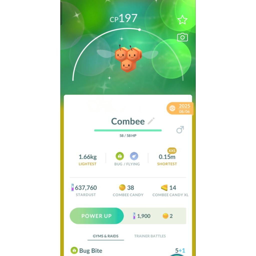 POKEMON GO - COMBEE SHINY