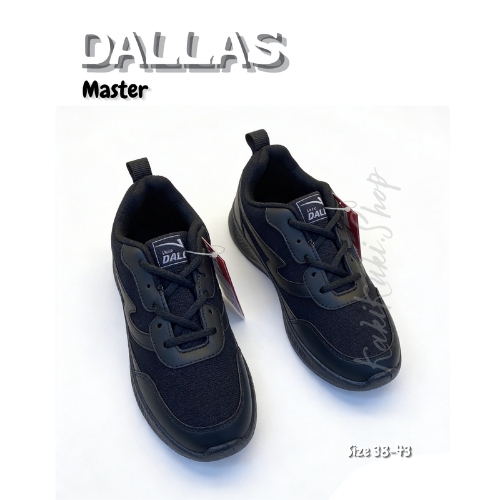 [BISA COD] Sepatu DALLAS MASTER Hitam Sport Casual Nyaman Anti Slip Size 38-43