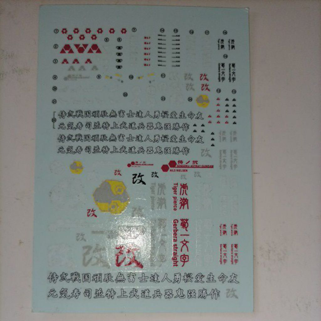 HG astray red frame part water decal astray hg