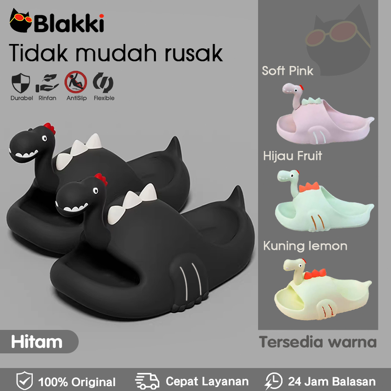 Blakki Sandal Dinosaurus 3d Sandal Dewasa Dino Jelly Baim Musim Panas Baru Kartun Lucu Sandal Anak-a