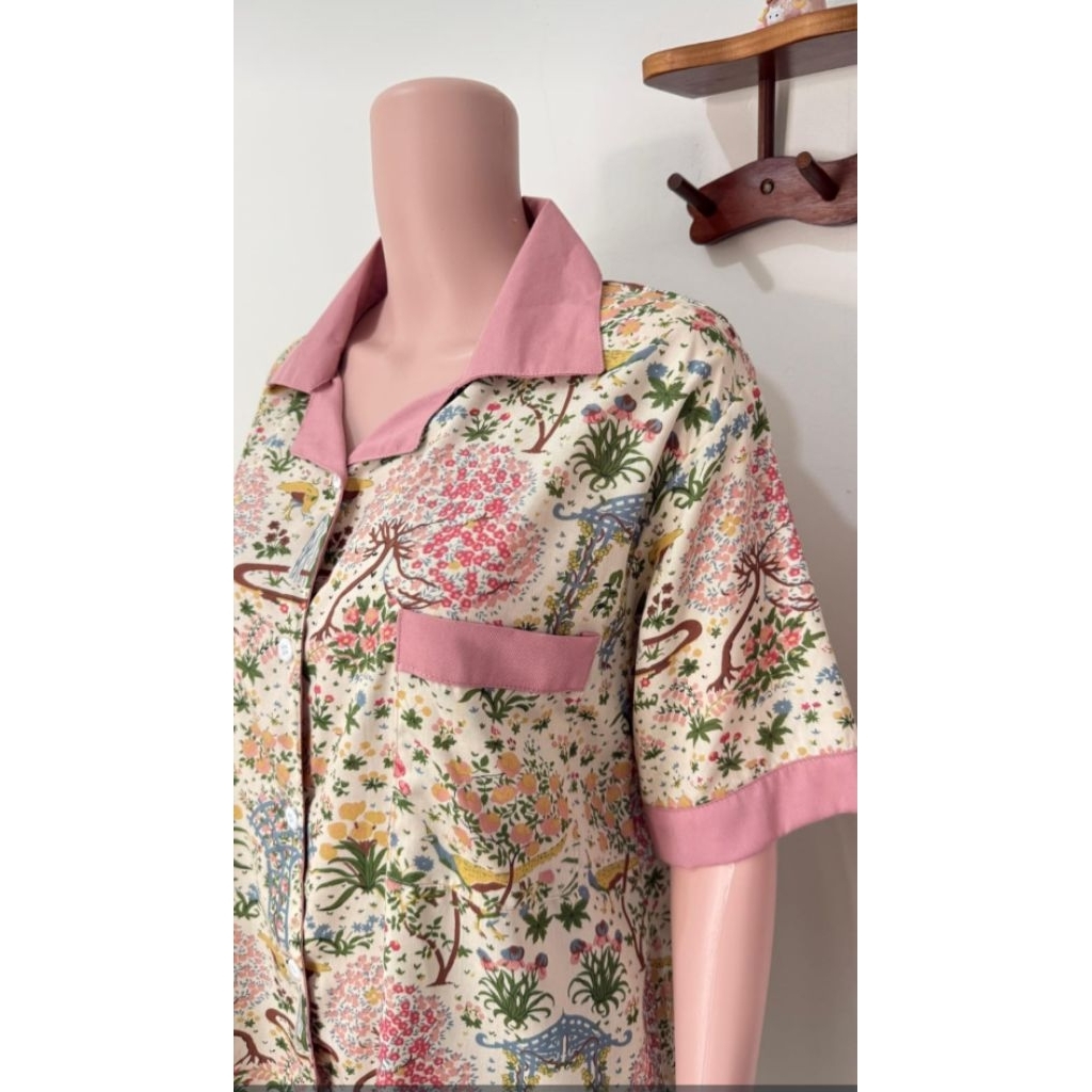 ONE SET CELANA PENDEK MOTIF GEMAS | DASTER MOTIF