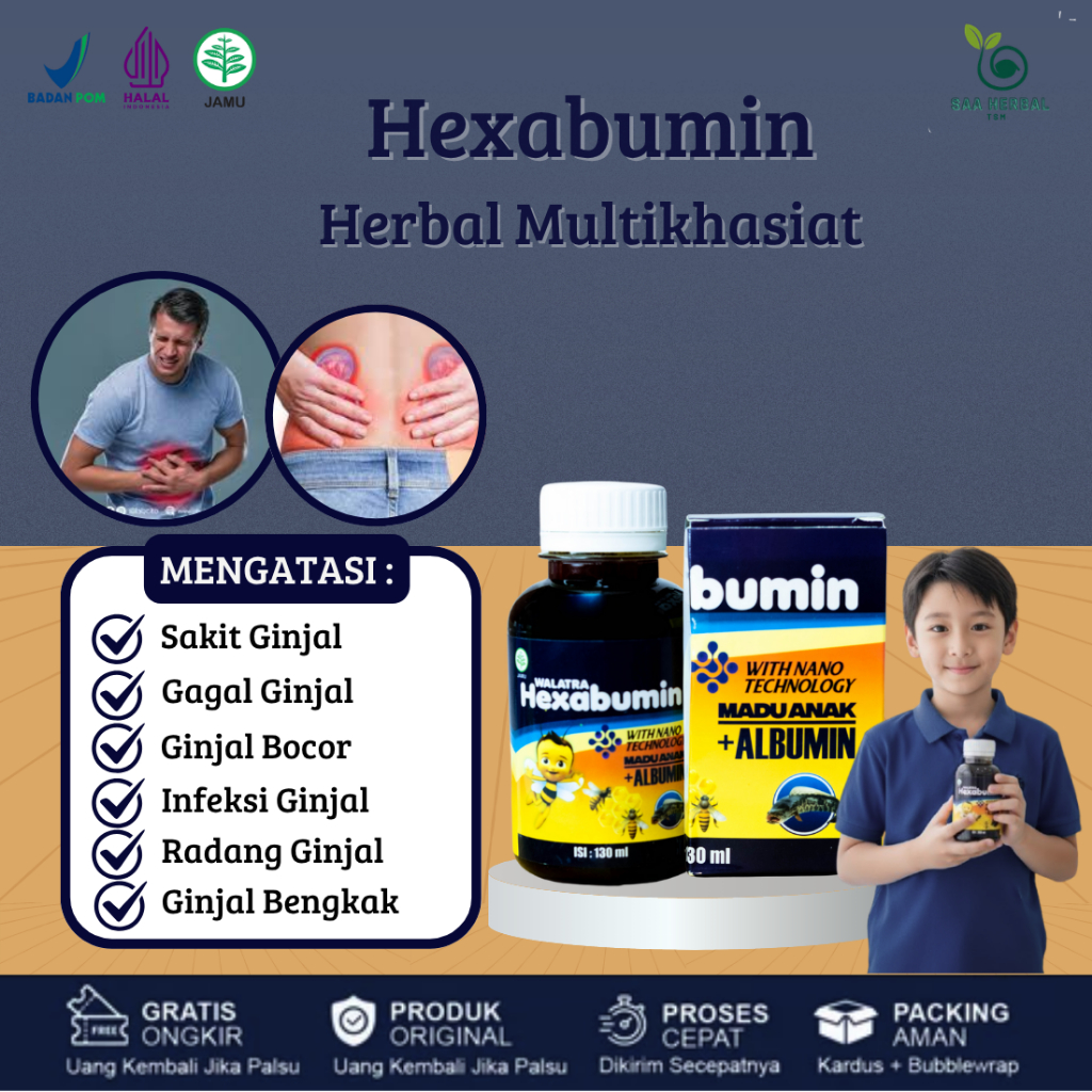 Madu Hexabumin Untuk Mengatasi Sakit Ginjal, Gagal Ginjal, Ginjal Bocor, Infeksi Ginjal, Ginjal Beng