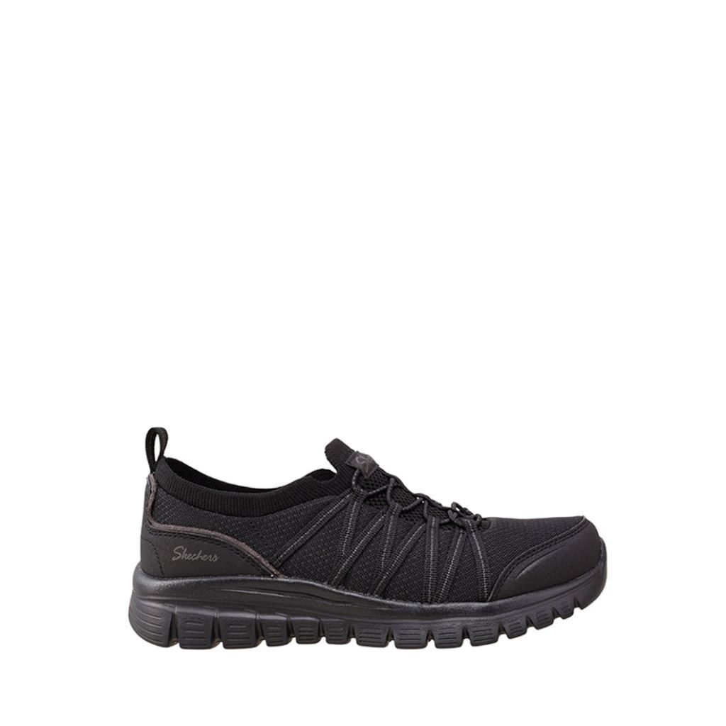 Sepatu Skechers Slip-Ins Graceful Full Black BTS Wanita - Hitam Original SKE100888BBK