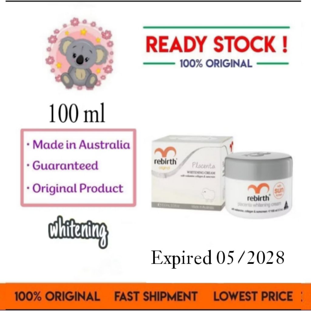 RebirthPlacenta Whitening Cream 100ml original AUSTRALIA