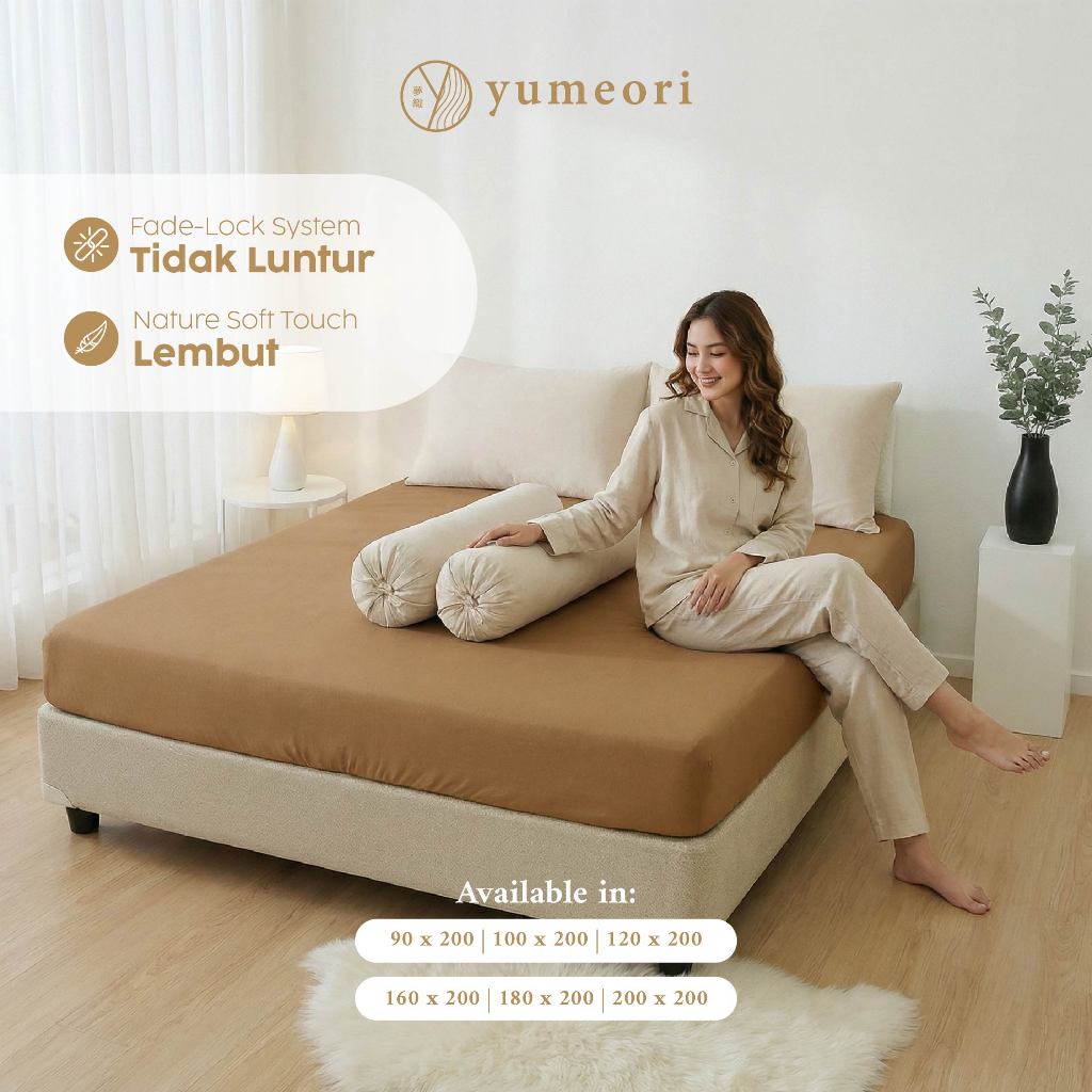 Yumeori - YUTORI [SET SPREI] Sprei Aesthetic Japanese Style Minimalis Two Tone