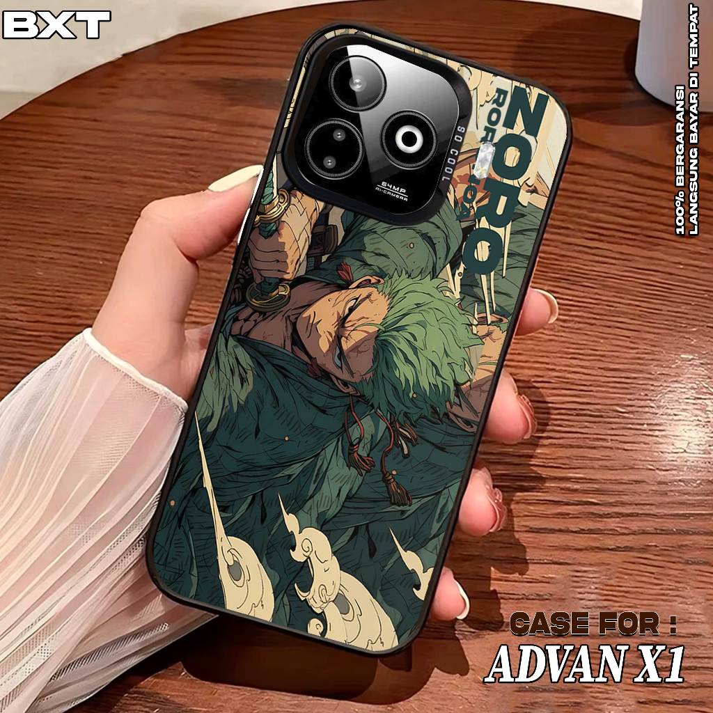 Case Hp Advan X1 - So Cool Hologram Premium - Motif ZORO - Softcase Hybrid Imd Cewe Cowo Casing Glos