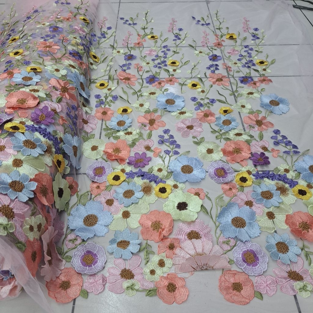 tile korea 3D / bunga timbul original