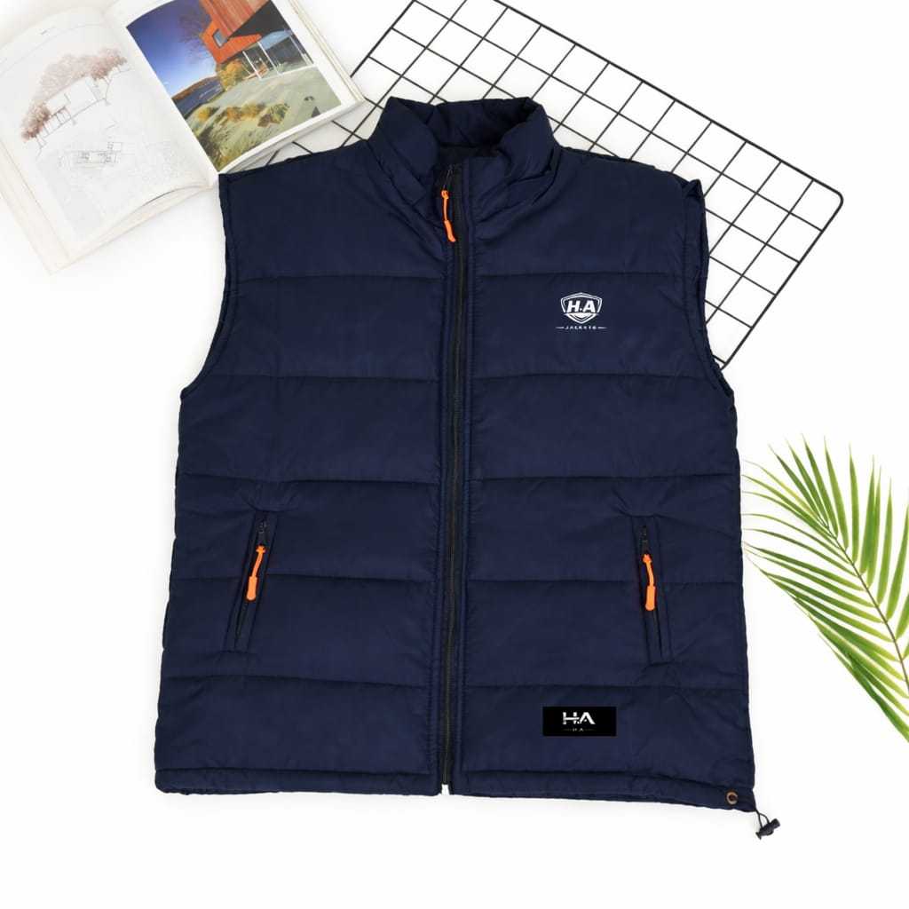 Rompi Jaket Pria Tanpa Lengan - Vest Casual Trendy - Jaket Rompi Motor Outdoor Waterproof