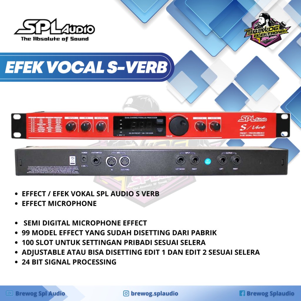 EFFECT VOCAL SPL S-VERB ORIGINAL PRODUK BREWOG SPL AUDIO