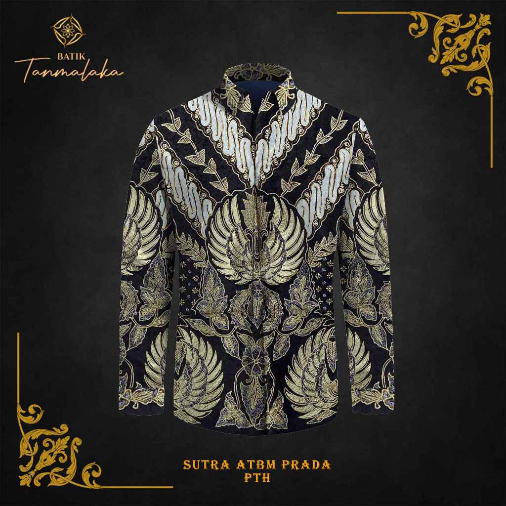 Kain Batik Tulis Sutra  Prada Kemeja Batik Pria SP3